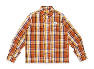 HUMAN MADE Check Shirt "Orange"