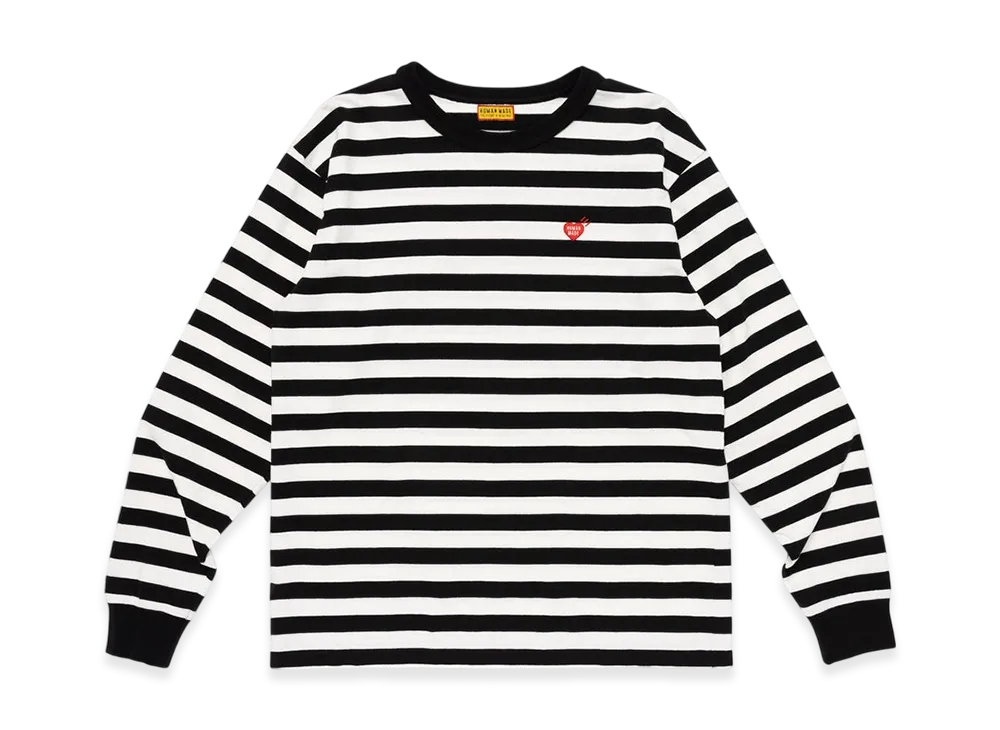 HUMAN MADE Striped L/S T-Shirt "White"