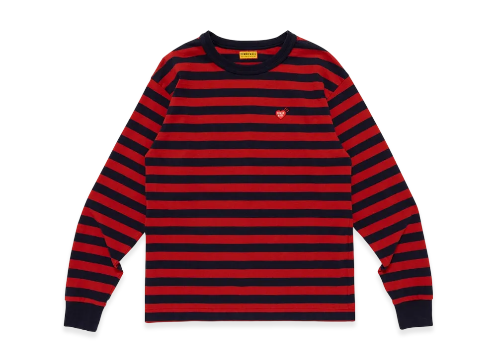 HUMAN MADE Striped L/S T-Shirt "Red"