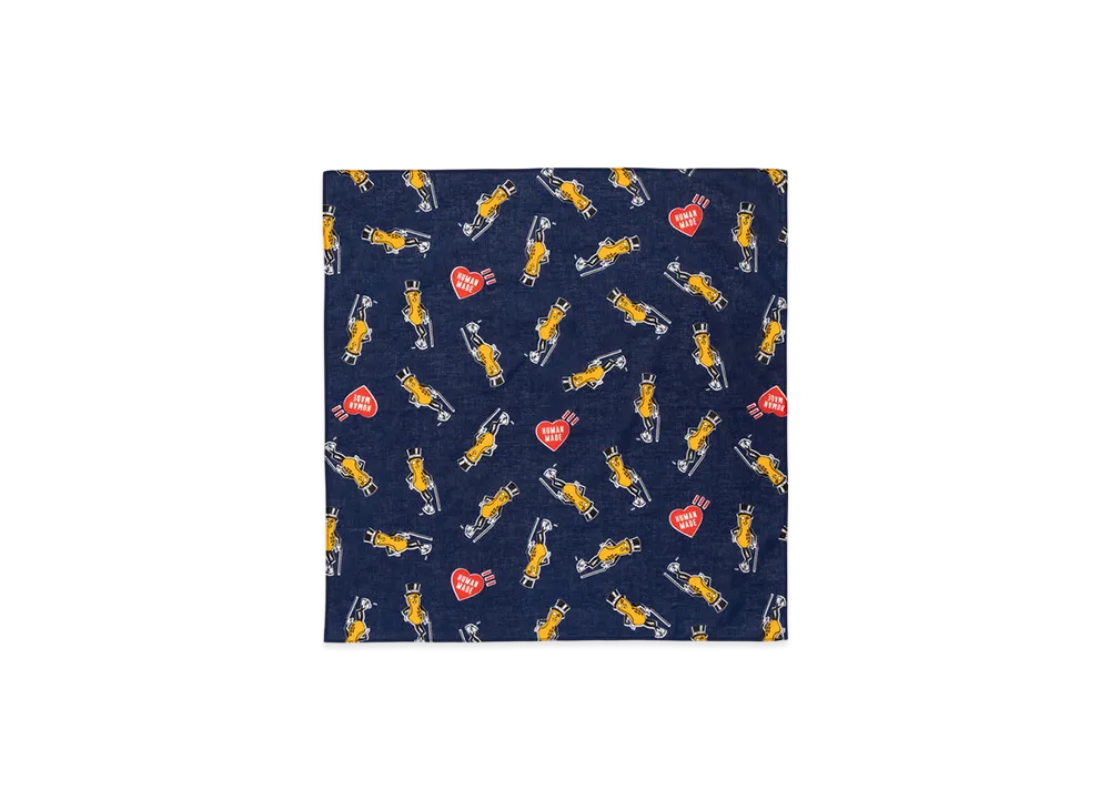 HUMAN MADE Mr.Peanut Bandana "Navy"
