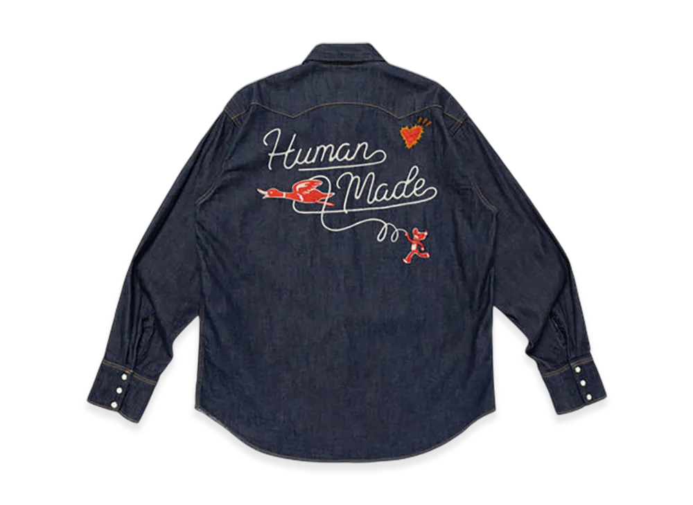 HUMAN MADE ヒューマンメイド デニムウエスタンシャツ インディゴ XL