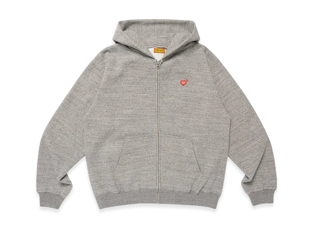 HUMAN MADE Classic Zip-Up Sweat Hoodie "Gray"