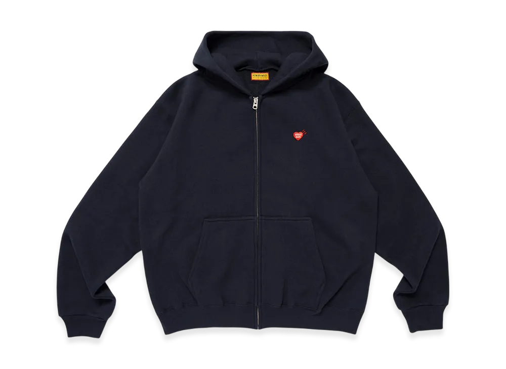 HUMAN MADE Classic Zip-Up Sweat Hoodie "Navy"