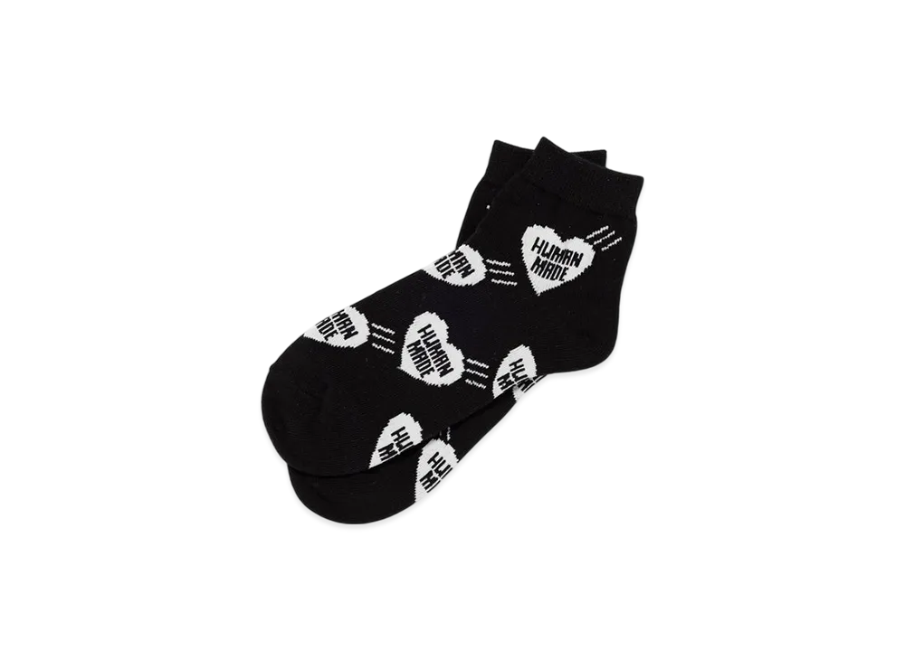 HUMAN MADE Heart Short Socks "Black"