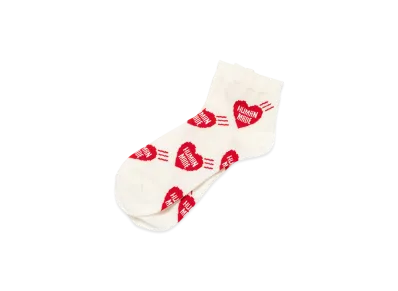 HUMAN MADE Heart Short Socks "White"