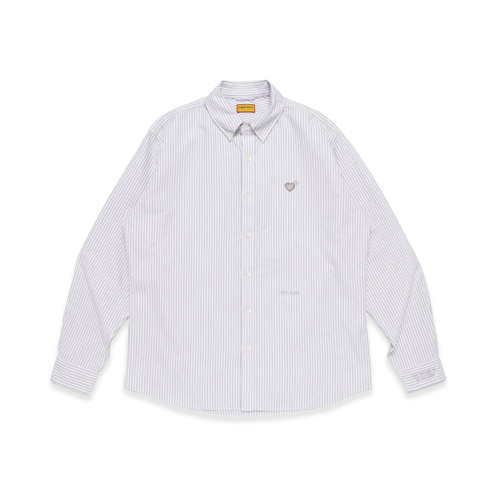 HUMAN MADE Oxford Striped BD Shirt "Gray"