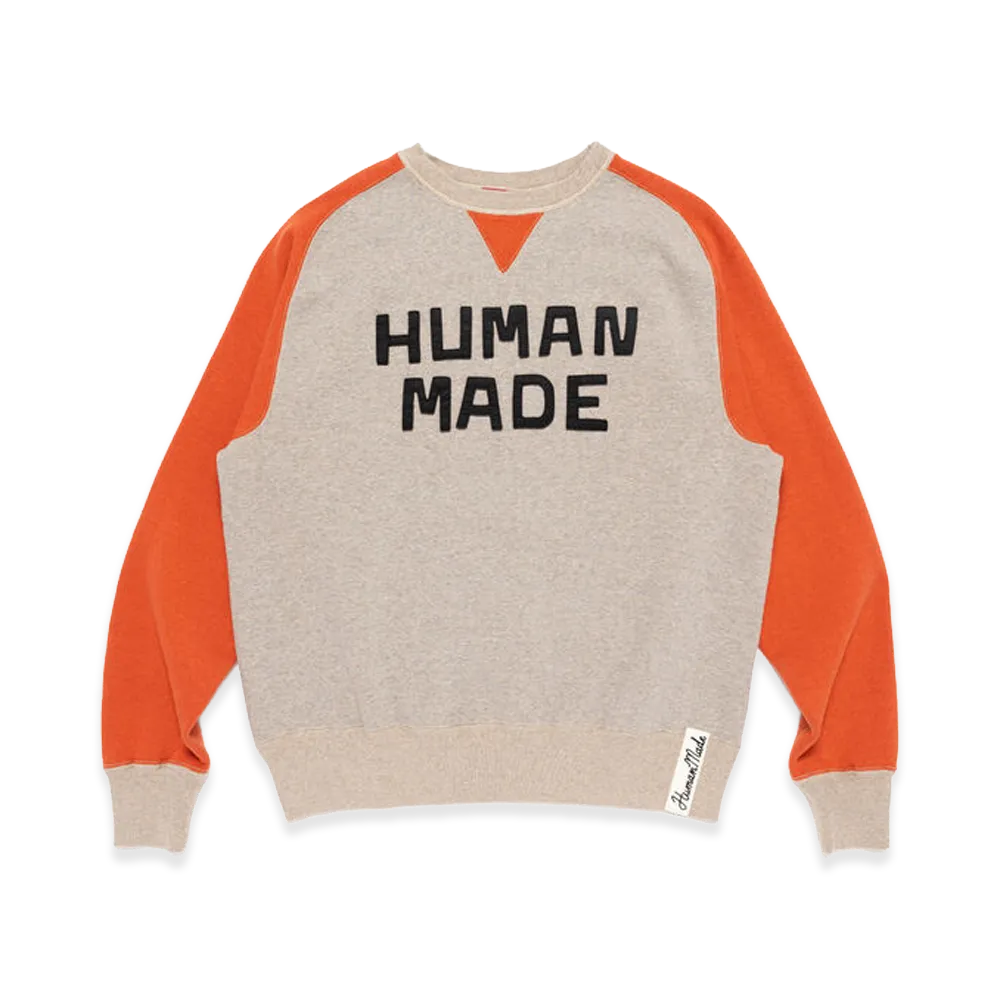 HUMAN MADE Raglan Tsuriami Sweatshirt "Orange"