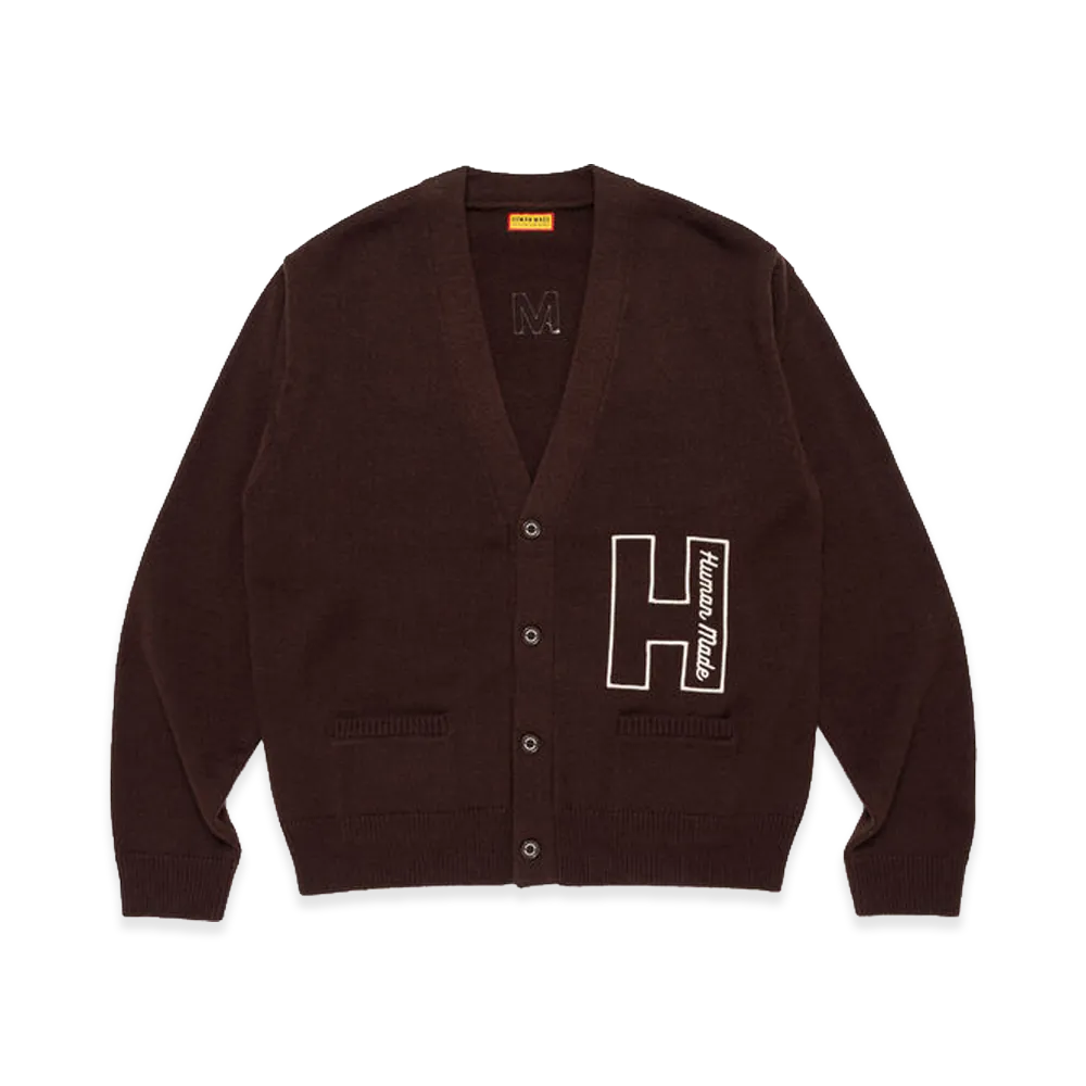 HUMAN MADE College Knit Cardigan "Brown"