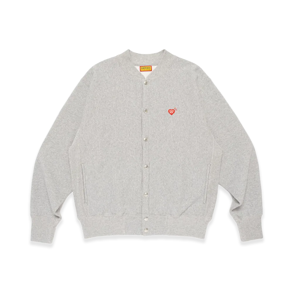 HUMAN MADE Heavyweight Sweat Cardigan "Gray"