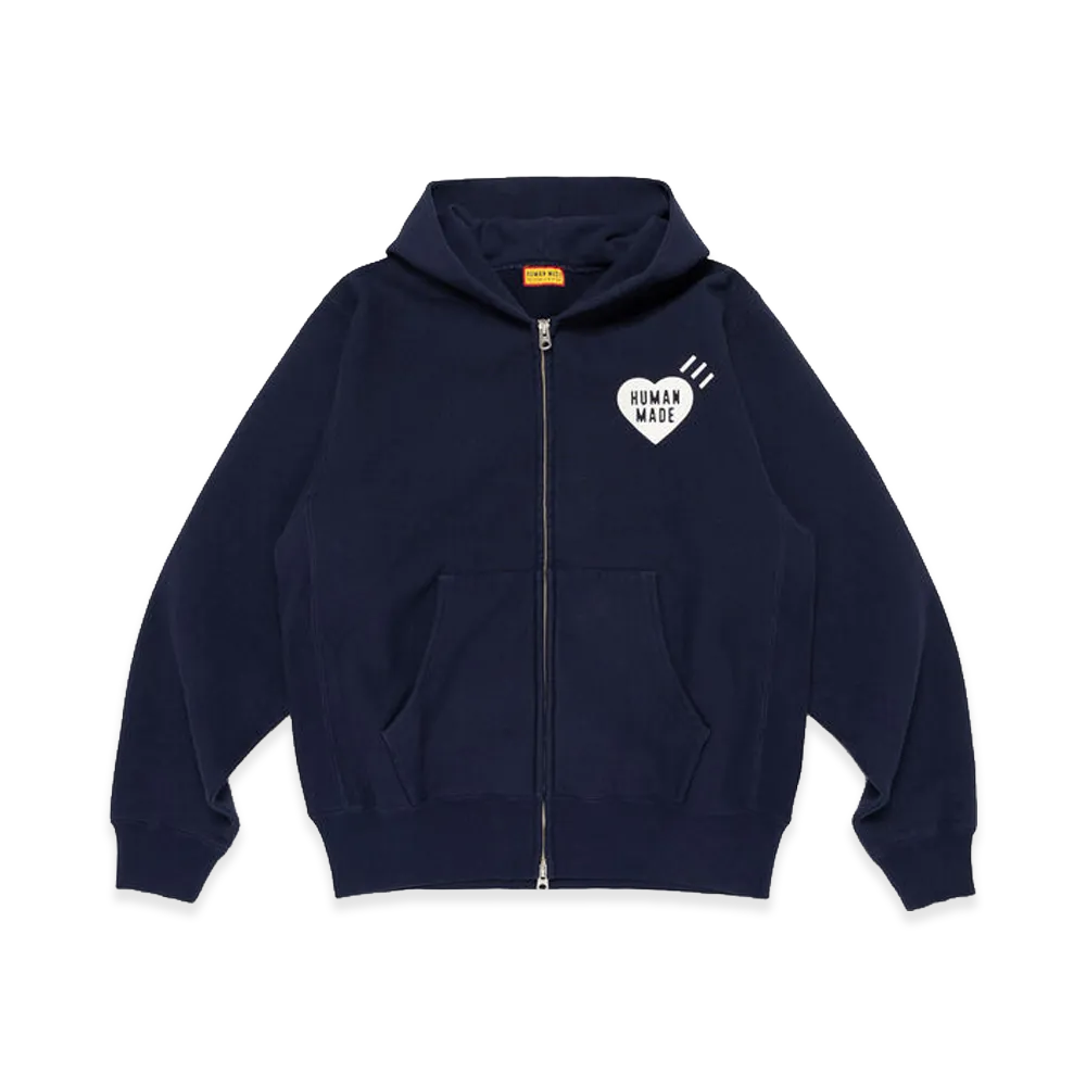 HUMAN MADE Heavyweight Zip-Up Hoodie "Navy"