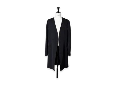 Yohji Yamamoto POUR HOMME Wool Gabardine No Collar Jacket "Black"