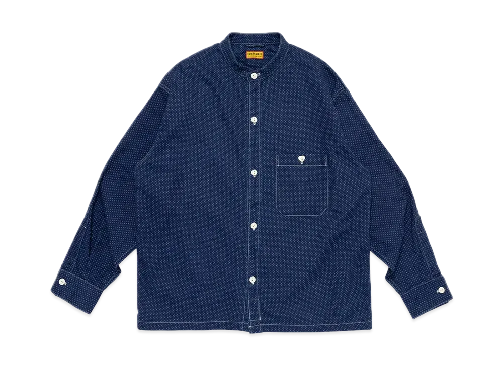 HUMAN MADE Denim Stand Collar Shirt "Indigo"