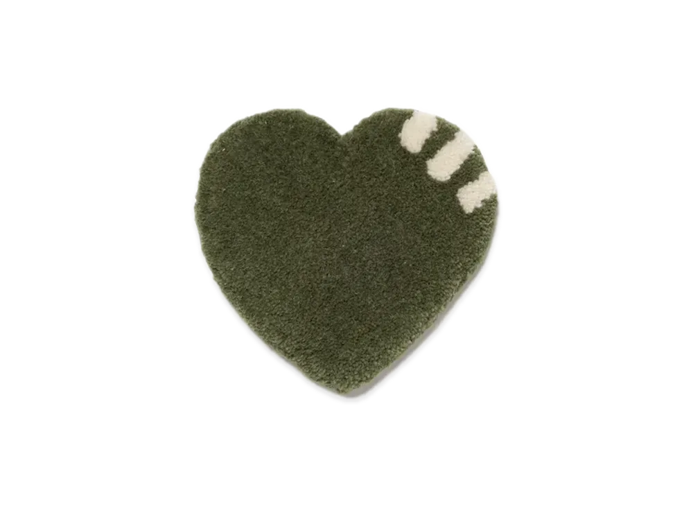 HUMAN MADE Heart Rug Coaster "Olive Drab"