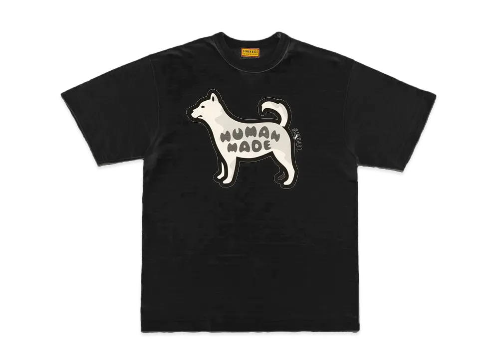 HUMAN MADE Stores Exclusive Animal Graphic T-Shirt Offline Store Seoul / Jindo Dog "Black"