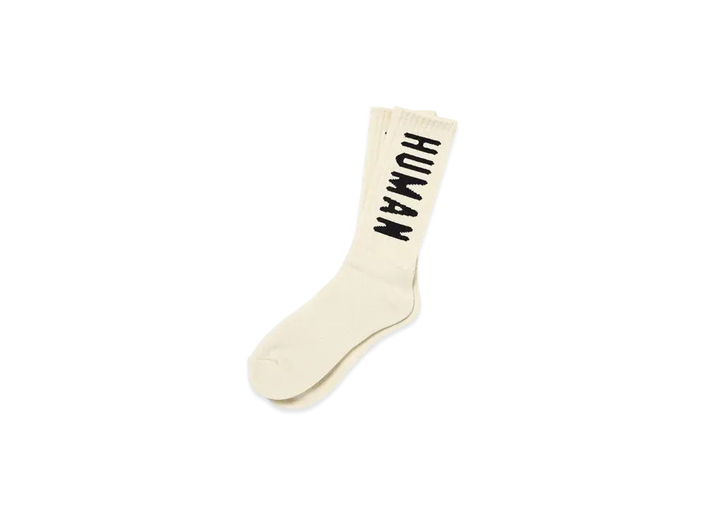 HUMAN MADE HM Logo Socks "White"