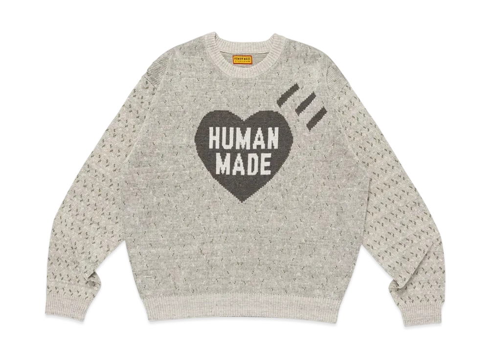 HUMAN MADE Heart Knit Sweater "Gray"