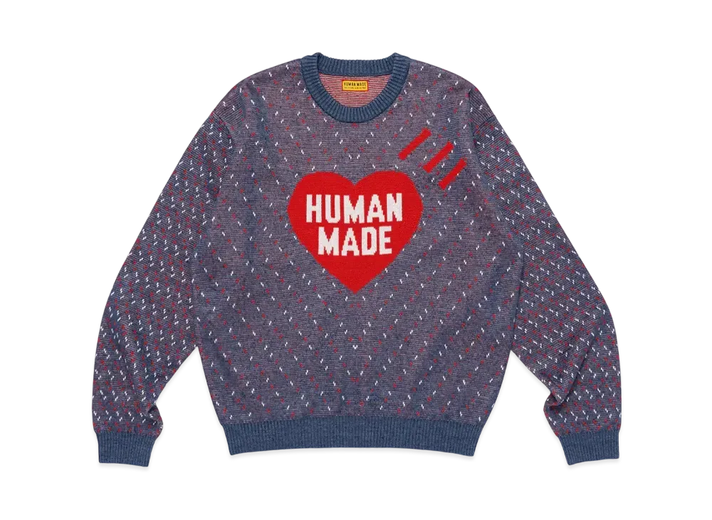 HUMAN MADE Heart Knit Sweater "Navy"