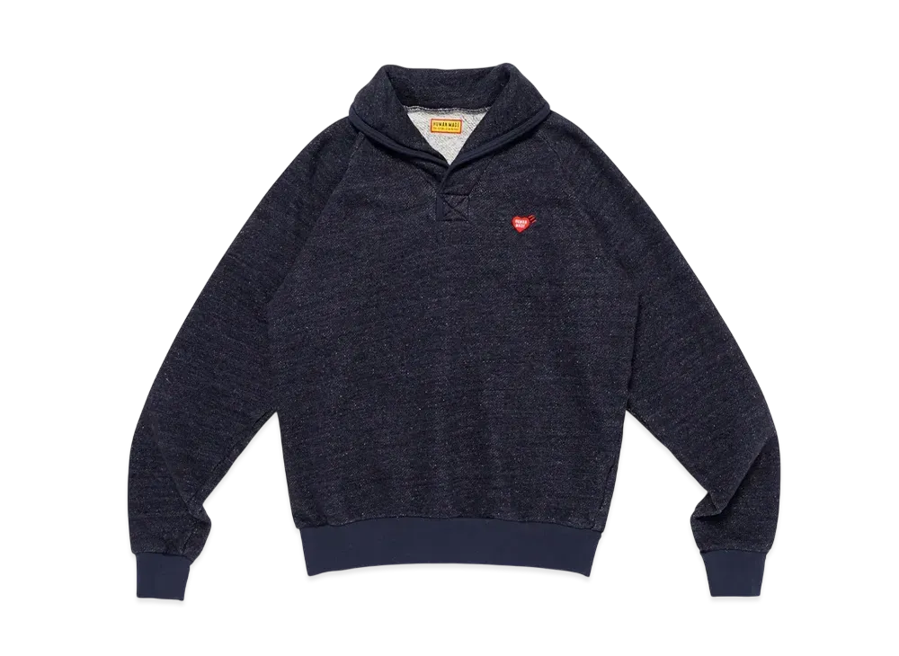 HUMAN MADE Shawl Collar Sweatshirt "Navy"