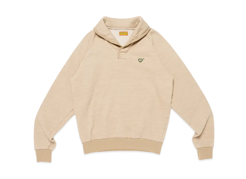 HUMAN MADE Shawl Collar Sweatshirt "Beige"