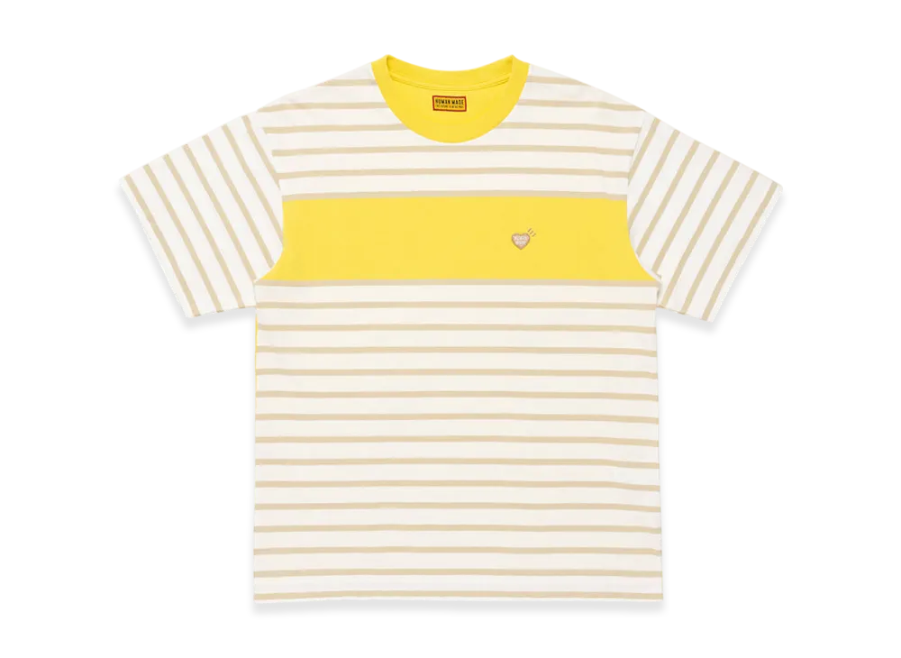 HUMAN MADE Panel Striped T-Shirt "Yellow"