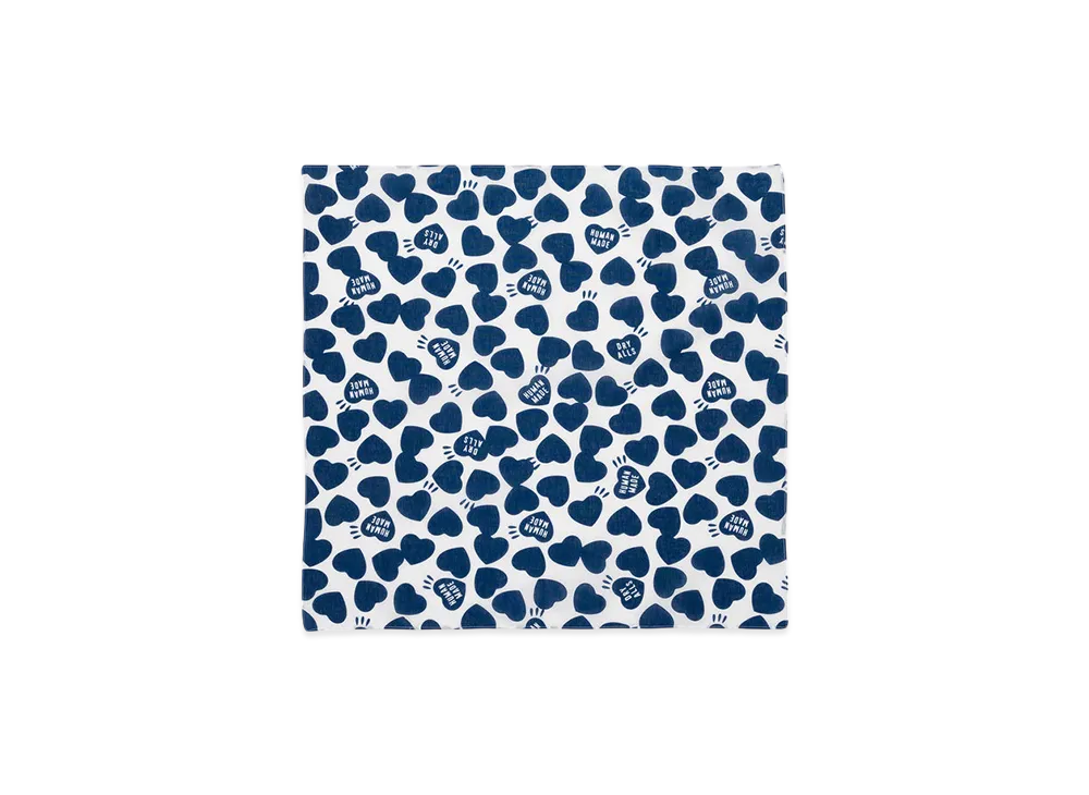 HUMAN MADE Heart Bandana "Navy"