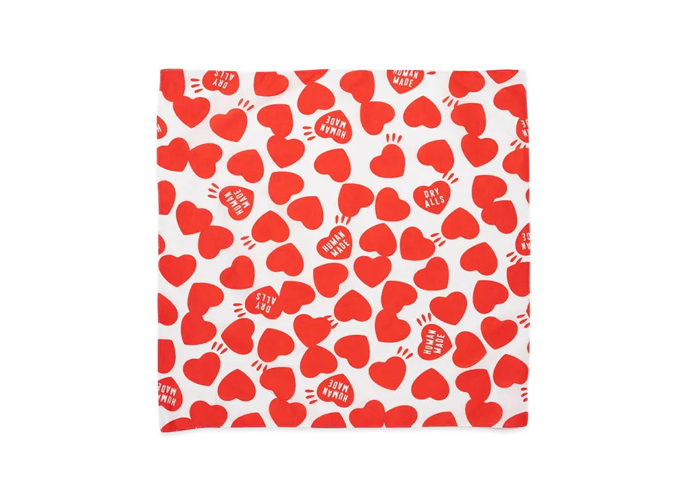 HUMAN MADE Heart Big Bandana "Red"