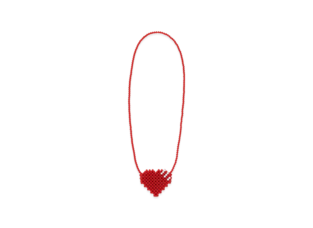 小物 red HUMAN MADE HEART BEADED BAG HUMAN MADE Heart Beaded Bag Red