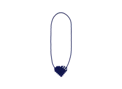 HUMAN MADE Heart Beaded Bag "Navy"