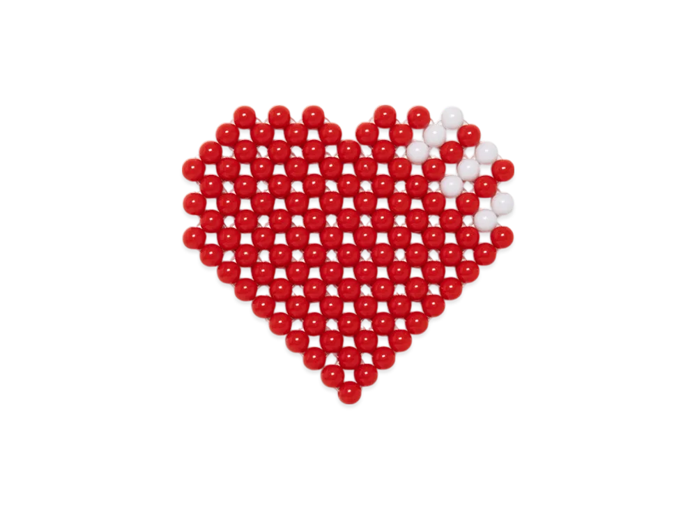 HUMAN MADE Heart Beaded Coaster "Red"