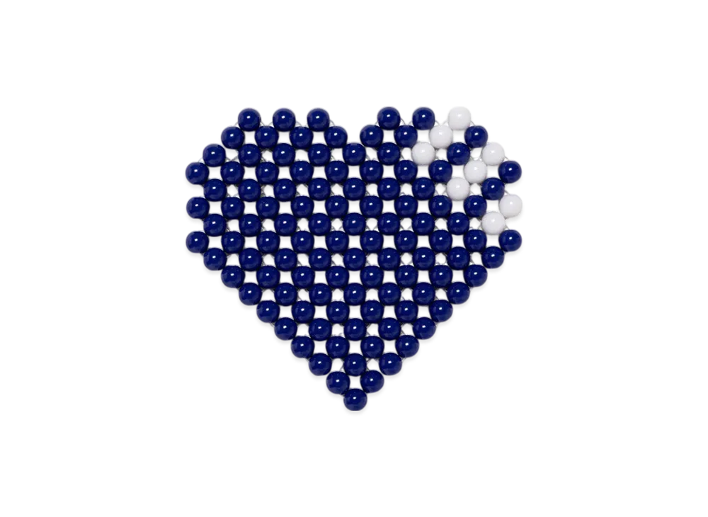 HUMAN MADE Heart Beaded Coaster "Navy"