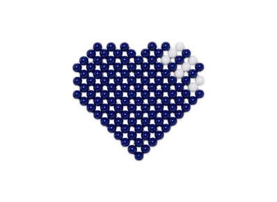HUMAN MADE Heart Beaded Coaster "Navy"