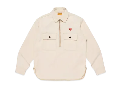 HUMAN MADE Zip-Up Work Shirt "White"