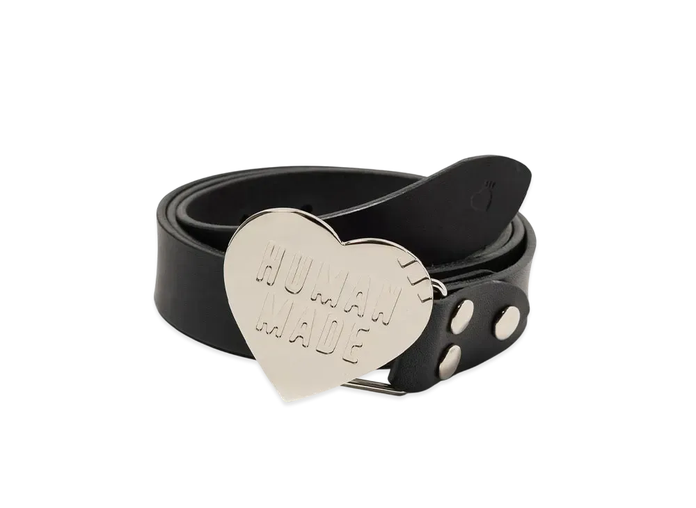 HUMAN MADE Heart Leather Belt "Silver"