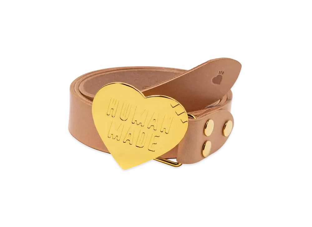 HUMAN MADE Heart Leather Belt "Gold"
