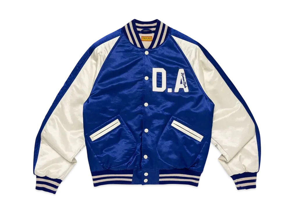 HUMAN MADE Satin Stadium Jacket "Blue"