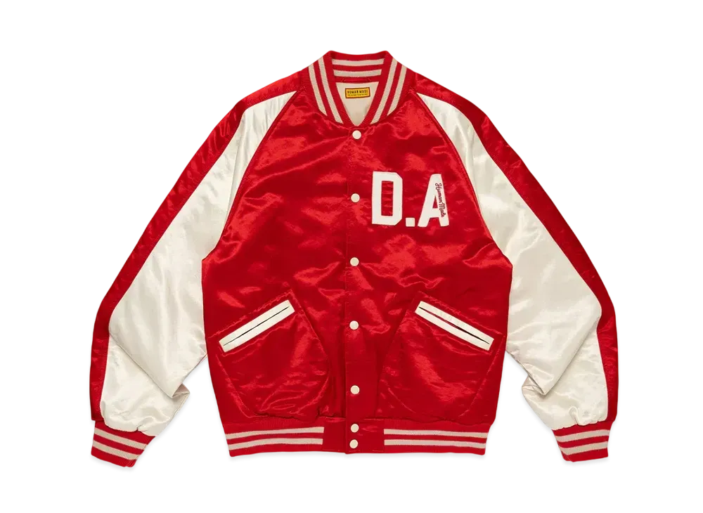 HUMAN MADE Satin Stadium Jacket "Red"