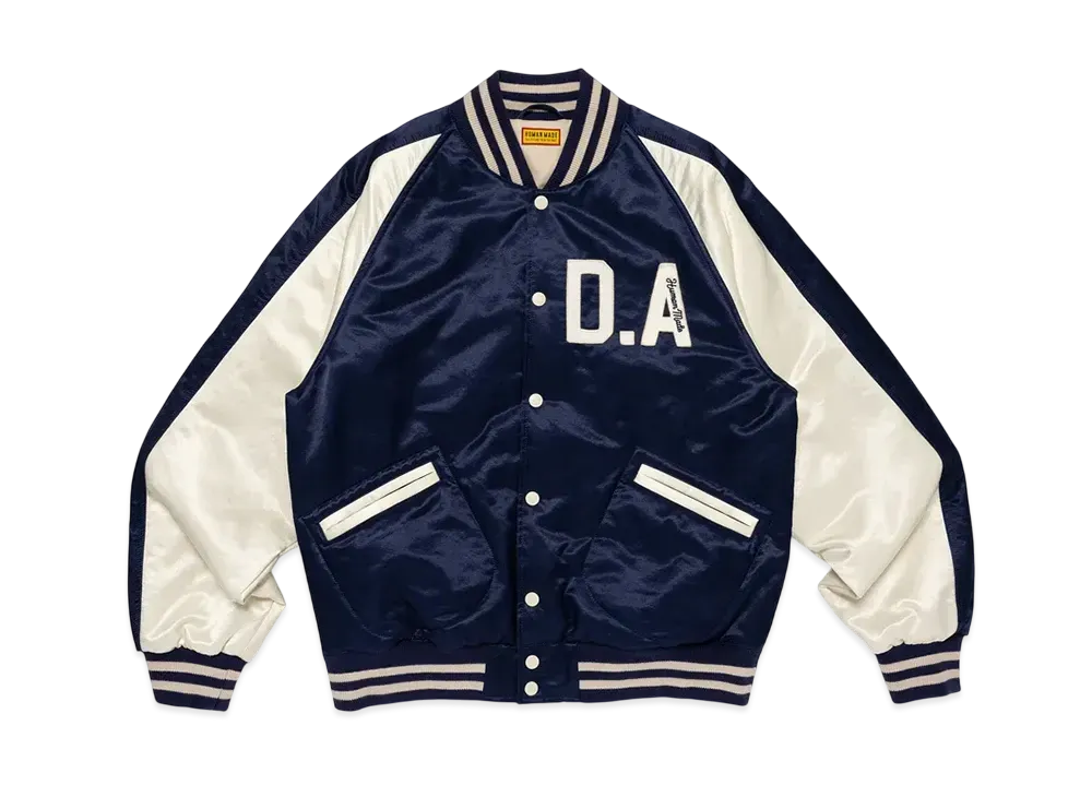 HUMAN MADE Satin Stadium Jacket "Navy"