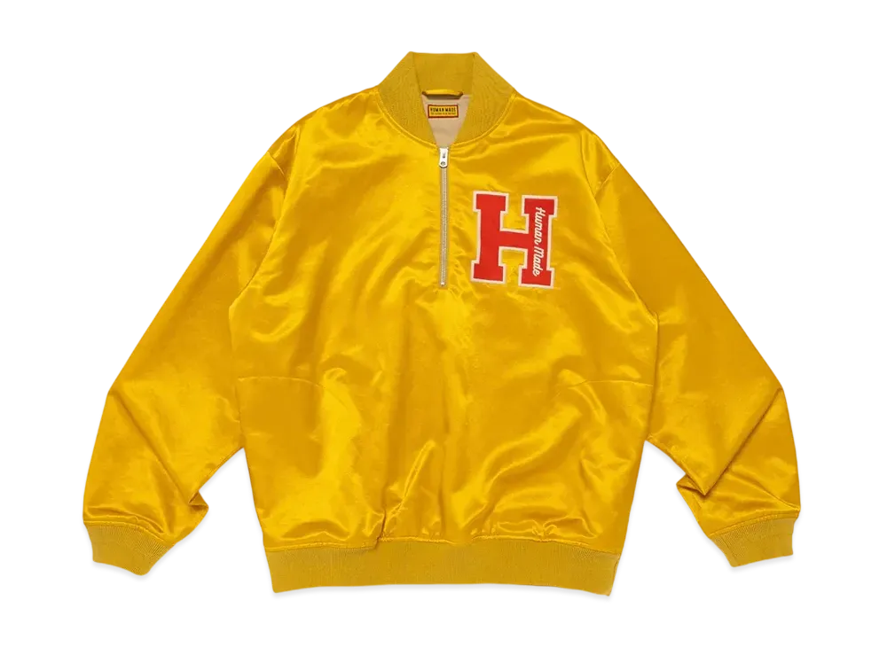 HUMAN MADE Satin Half-Zip Shirt "Yellow"