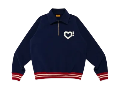 HUMAN MADE Half-Zip Sweatshirt "Navy"