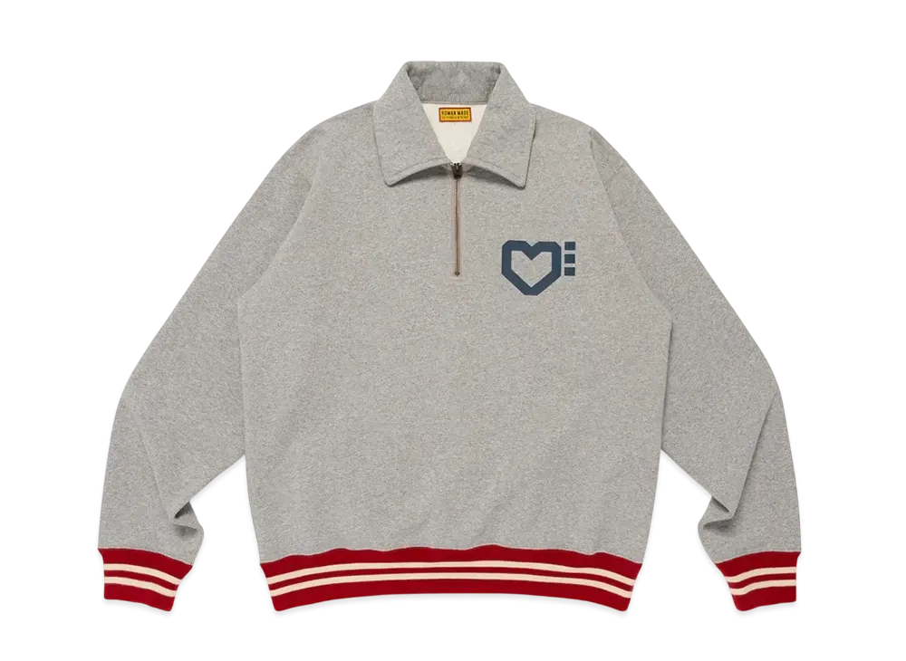 HUMAN MADE Half-Zip Sweatshirt "Gray"