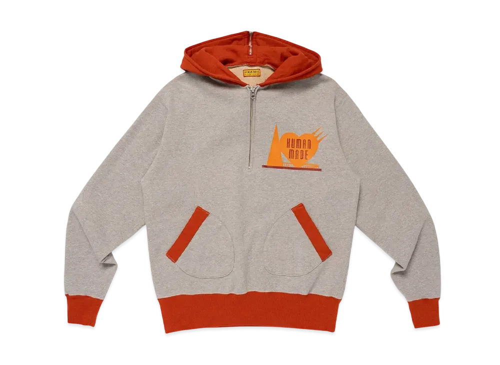 HUMAN MADE Half-Zip Hoodie "Gray"