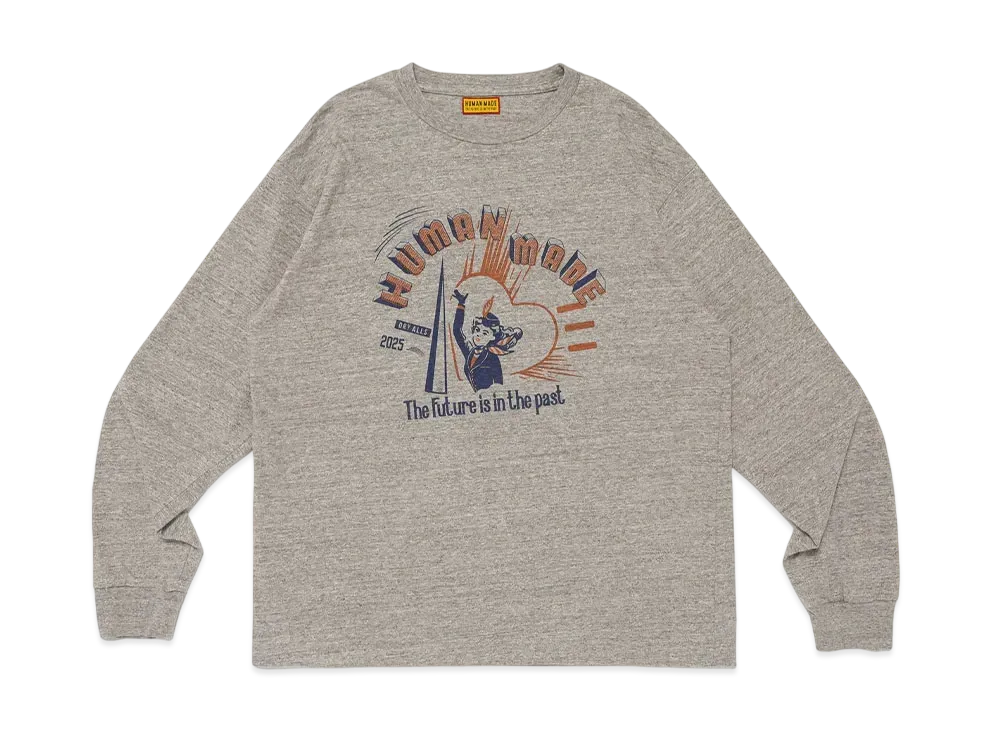 HUMAN MADE Graphic L/S T-Shirt "Gray"