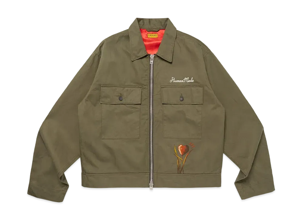 ヒューマンメイド ミリタリージャケット "オリーブドラブ"