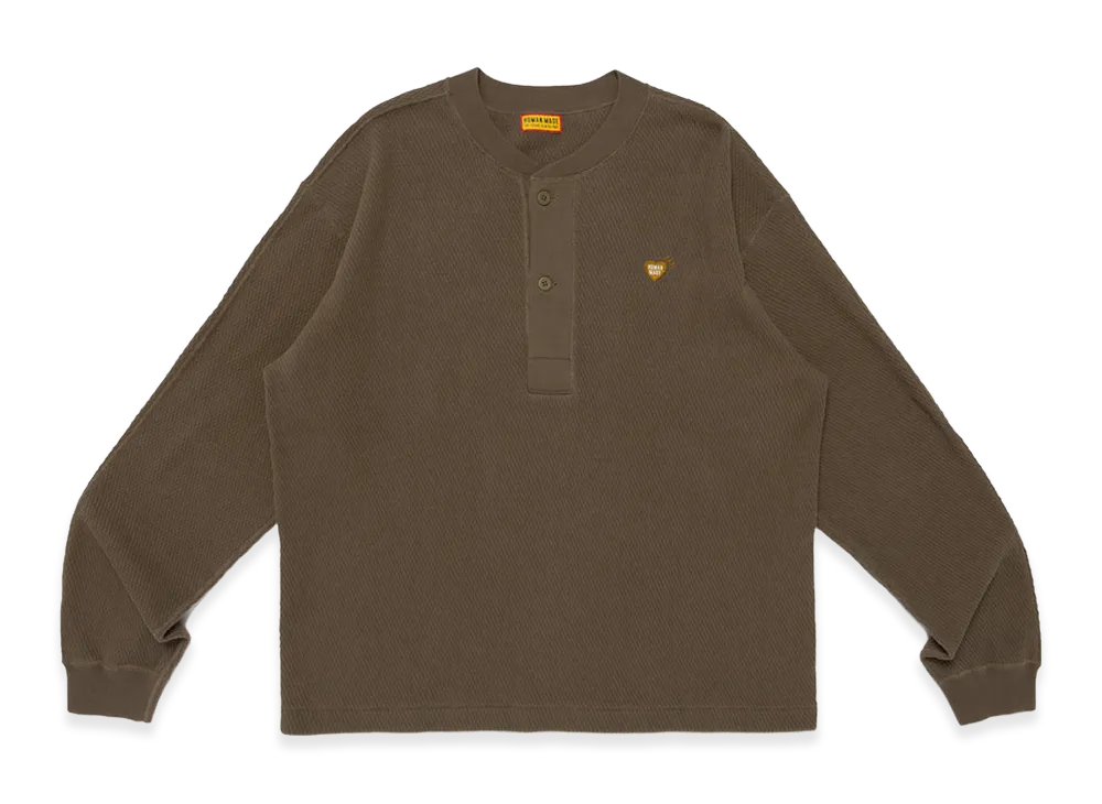 HUMAN MADE Henley Neck Shirt "Olivedrab"