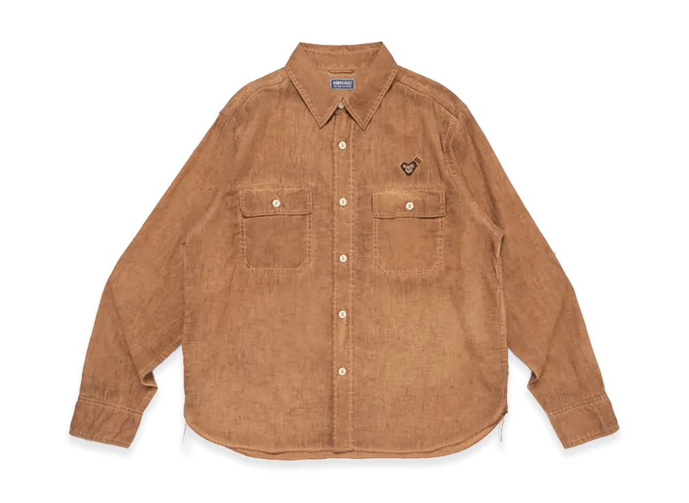 HUMAN MADE Kakishibu Dye Work Shirt "Brown"