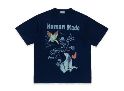 HUMAN MADE Indigo Dye T-Shirt "Indigo"