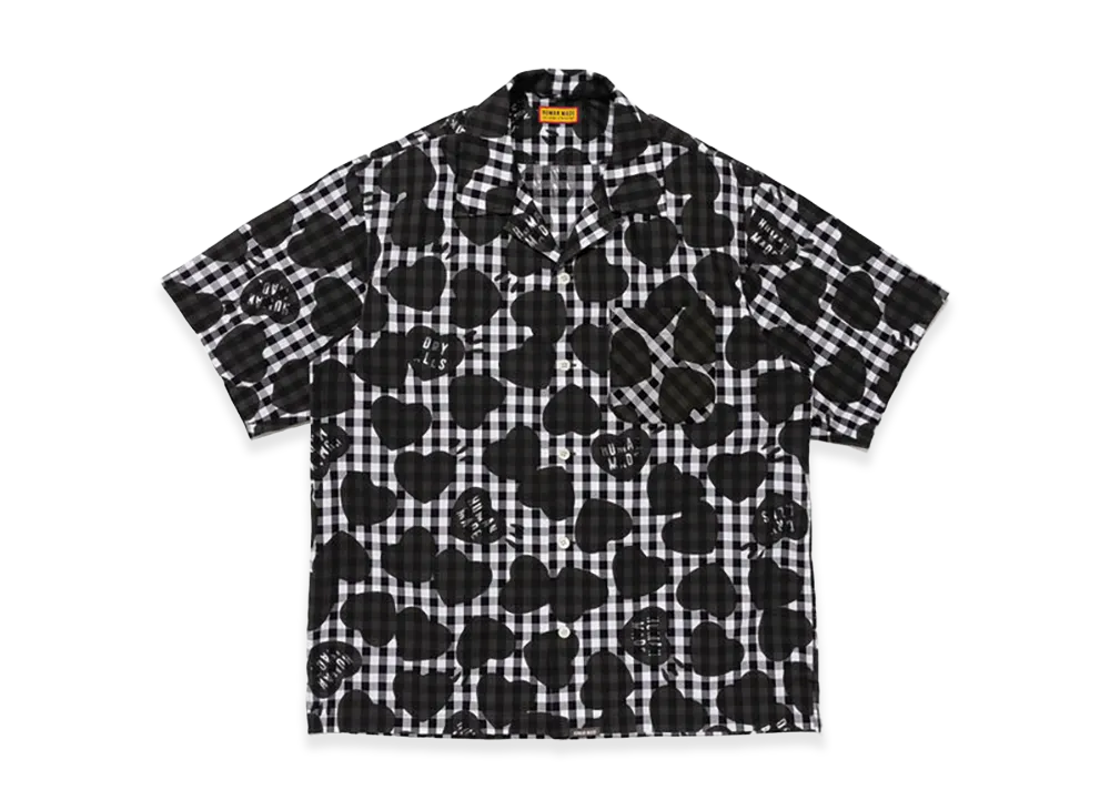 HUMAN MADE Heart Gingham Check Shirt "Black"