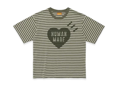 HUMAN MADE Heart Striped T-Shirt "Olivedrab"