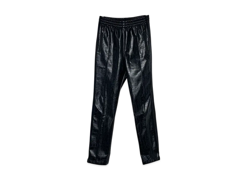 Needles 20AW Narrow Track Pant Faux Lthr "Black"