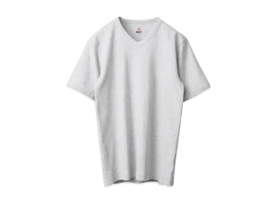 Hanes BEEFY Rib V-neck T-shirt "Heather Gray"